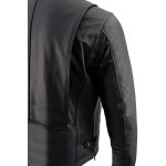 Milwaukee Leather LKM1710 Men’s Black Classic Scooter Style Leather Motorcycle Jacket w/ Removable Thermal Liner - Image 6