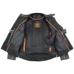 Milwaukee Leather LKM1710 Men’s Black Classic Scooter Style Leather Motorcycle Jacket w/ Removable Thermal Liner - Image 4