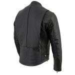 Milwaukee Leather LKM1710 Men’s Black Classic Scooter Style Leather Motorcycle Jacket w/ Removable Thermal Liner - Image 9