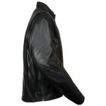 Milwaukee Leather LKM1710 Men’s Black Classic Scooter Style Leather Motorcycle Jacket w/ Removable Thermal Liner - Image 7