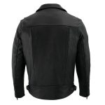 Milwaukee Leather LKM1720T Men’s Tall Sizes Black Premium Leather Motorcycle Vented Leather Jacket w/ Utility Pockets - Image 2