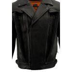 Milwaukee Leather LKM1720 Men’s Black Premium Leather Motorcycle Vented Leather Jacket w/ Multi-Utility Pockets - Image 13