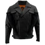 Milwaukee Leather LKM1720T Men’s Tall Sizes Black Premium Leather Motorcycle Vented Leather Jacket w/ Utility Pockets - Image 7
