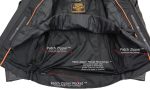 Milwaukee Leather Men’s Black Leather Sporty Crossover Scooter Motorcycle Jacket w/ Reflective Piping – LKM1725 - Image 15