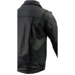 Milwaukee Leather LKM1760 Men’s Black Leather Motorcycle Riders Jacket w/ Multi-Utility Pockets - Image 13