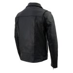 Milwaukee Leather LKM1760 Men’s Black Leather Motorcycle Riders Jacket w/ Multi-Utility Pockets - Image 8