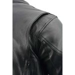 Milwaukee Leather LKM1765 Men’s Black Leather Racer Style Side Laced Motorcycle Jacket w/ Ventilation System - Image 7