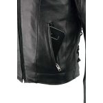 Milwaukee Leather LKM1765 Men’s Black Leather Racer Style Side Laced Motorcycle Jacket w/ Ventilation System - Image 13