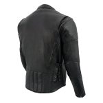 Milwaukee Leather LKM1765 Men’s Black Leather Racer Style Side Laced Motorcycle Jacket w/ Ventilation System - Image 16