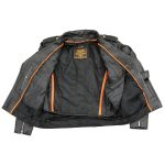 Milwaukee Leather LKM1775 Men’s Black Leather Vintage Brando Style Motorcycle Riders Jacket with Side Laces - Image 6