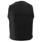 Milwaukee Leather LKM3702 Men’s Black Western Style Leather Motorccycle Vest with Buffalo Snaps - Image 2