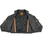 Milwaukee Leather LKM3701 Men’s Black Leather Classic V-Neck Motorcycle Rider Vest w/ Buffalo Snaps and Side Laces - Image 4