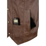 Milwaukee Leather LKM3702 Men’s Leather V-Neck Western Style Motorcycle Rider Vest w/Classic Buffalo Snaps Closure - Image 6
