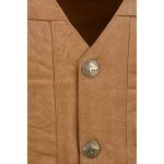 Milwaukee Leather LKM3702 Men’s Saddle Leather Classic V-Neck Western Style Motorcycle Rider Vest w/ Buffalo Snaps - Image 5