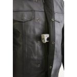 Milwaukee Leather LKM3714 Men’s Black Club Style ‘2 in 1’ Zipper Leather Vest with Removable Full Sleeve Hoodie - Image 8