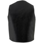 Milwaukee Leather LKM3730 Men’s Black Leather Western Style V-Neck Motorcycle Rider Vest with Front Snap Closure - Image 2