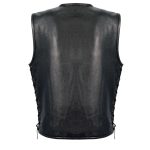 Milwaukee Leather LKM3741 Men’s Black ‘Seamless Design’ Leather Vest with Side Laces - Image 3