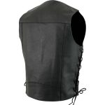 Milwaukee Leather Men’s Classic ‘Side Laced Black Western Style Motorcycle Vest – LKM3776 - Image 5