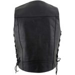 Milwaukee Leather Men’s Classic ‘Side Laced Black Western Style Motorcycle Vest – LKM3776 - Image 6