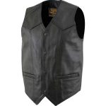 Milwaukee Leather Men’s Black Classic Western Style Motorcycle Leather Rider Vest – LKM3778 - Image 7