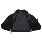 Milwaukee leather LKM3787 Men’s Classic Side Laced Black Leather Motorcycle Rider Biker Vest w/ Ten Pockets - Image 5