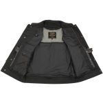 Milwaukee Leather Men’s Barrage Flat Black Leather Motorcycle Club Style Vest – LKM3790 - Image 5