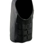 Milwaukee Leather Men’s Creeper Black Triple Strap Leather Motorcycle Vest – LKM3791 - Image 6