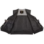 Milwaukee Leather Men’s Road King Black Cowhide Leather Motorcycle Vest – LKM3793 - Image 4