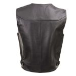 Milwaukee Leather Men’s Road King Black Cowhide Leather Motorcycle Vest – LKM3793 - Image 2
