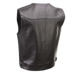 Milwaukee Leather Men’s Road King Black Cowhide Leather Motorcycle Vest – LKM3793 - Image 5