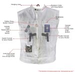 Milwaukee Leather Men’s Quick Draw Black Cowhide Leather Motorcycle Vest – LKM3794 - Image 4