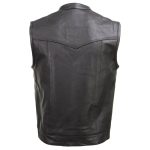 Milwaukee Leather Men’s Quick Draw Black Cowhide Leather Motorcycle Vest – LKM3794 - Image 7