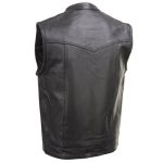 Milwaukee Leather Men’s Quick Draw Black Cowhide Leather Motorcycle Vest – LKM3794 - Image 8