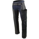 Milwaukee Leather Chaps for Men’s Black Leather 3-Front Pockets- Thigh Patch Pocket Motorcycle Riders Chap- LKM5780 - Image 6