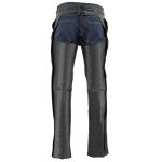 Milwaukee Leather Chaps for Men’s Black Leather 3-Front Pockets- Thigh Patch Pocket Motorcycle Riders Chap- LKM5780 - Image 2