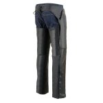 Milwaukee Leather Chaps for Men’s Black Leather 3-Front Pockets- Thigh Patch Pocket Motorcycle Riders Chap- LKM5780 - Image 7