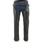 Milwaukee Leather Chaps for Men’s Black Leather 3-Front Pockets- Thigh Patch Pocket Motorcycle Riders Chap- LKM5780 - Image 4