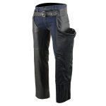 Milwaukee Leather Chaps for Men’s Black Premium Leather- Classic Jean Style Pockets Motorcycle Riders Chap- LKM5781 - Image 7