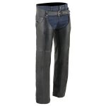 Milwaukee Leather Chaps for Men’s Black Premium Leather- Classic Jean Style Pockets Motorcycle Riders Chap- LKM5781 - Image 8