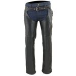 Milwaukee Leather Chaps for Men’s Black Premium Leather- Classic Jean Style Pockets Motorcycle Riders Chap- LKM5781 - Image 6