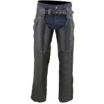 Milwaukee Leather Chaps for Men’s Black Leather Dual Side Thigh Zipper Close Pockets Motorcycle Rider Chap- LKM5782 - Image 5