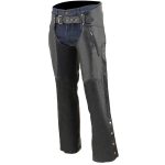 Milwaukee Leather Chaps for Men’s Black Leather Dual Side Thigh Zipper Close Pockets Motorcycle Rider Chap- LKM5782 - Image 4