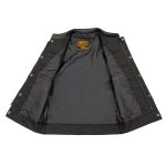 Milwaukee Leather LKY3850 Youth Size Black Leather Open Neck Club Style Motorcycle Riders Vest - Image 5