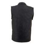 Milwaukee Leather LKY3850 Youth Size Black Leather Open Neck Club Style Motorcycle Riders Vest - Image 2