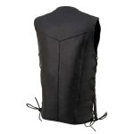 Milwaukee Leather LKY3860 Youth Size Black Leather Motorcycle Riders Vest w/ Side Lace - Image 7