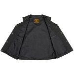 Milwaukee Leather LKY3870 Youth Size Black Leather Biker Style Vest with Snap Front and Side Laces - Image 4