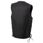 Milwaukee Leather LKY3870 Youth Size Black Leather Biker Style Vest with Snap Front and Side Laces - Image 7