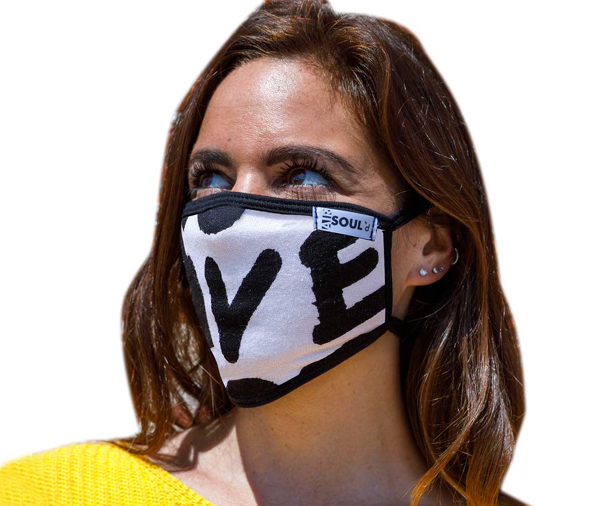 Air Soul MP7923FM ‘Love’ Protective Face Mask with Optional Filter Pocket