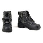 Milwaukee Motorcycle Clothing Company MB228 Paragon Leather Women’s Black Motorcycle Boots - Image 11