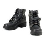 Milwaukee Motorcycle Clothing Company MB228 Paragon Leather Women’s Black Motorcycle Boots - Image 3